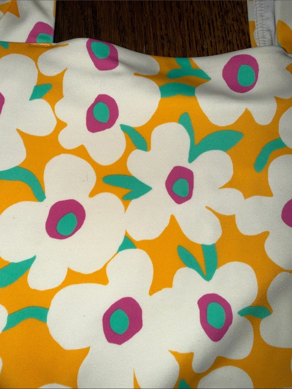 Hannah Andersson Yellow & Pink Poppy One Piece Swimsuit 3T
